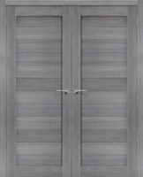 Фото -   Двойная распашная дверь Порта-21Б Grey Melinga   | фото в интерьере