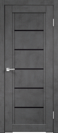 Фото -   Межкомнатная дверь "NEXT 1", по, Муар темно-серый   | фото в интерьере