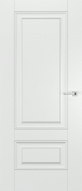 Фото -   Межкомнатная дверь "Парма", пг, белый   | фото в интерьере
