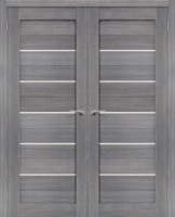 Фото -   Двойная распашная дверь Порта-22Б Grey Melinga   | фото в интерьере