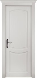 Фото -   Межкомнатная дверь Бристоль, пг, белая эмаль   | фото в интерьере