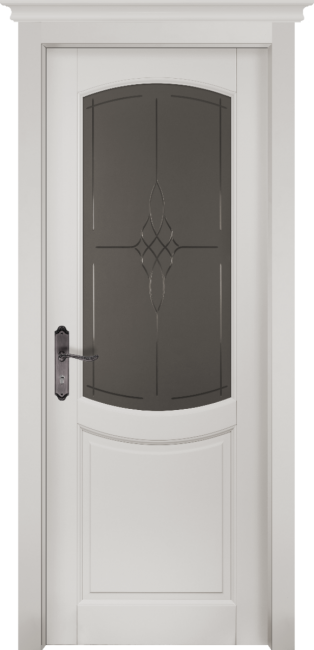 Фото -   Межкомнатная дверь Бристоль, по, белая эмаль   | фото в интерьере