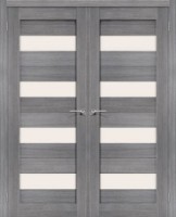 Фото -   Двойная распашная дверь Порта-23Б Grey Melinga   | фото в интерьере