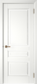 Фото -   Межкомнатная дверь "Скин-1", пг, белый   | фото в интерьере