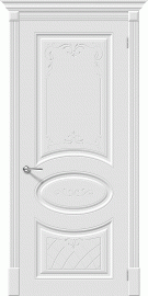 Фото -   Межкомнатная дверь "Скинни-20 Аrt", пг, белый   | фото в интерьере