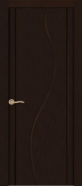 Фото -   Межкомнатная дверь "Корунд", пг, венге   | фото в интерьере