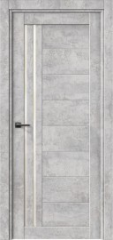 Фото -   Межкомнатная дверь "Квадро 20", по, бетон   | фото в интерьере
