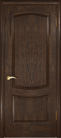 Фото -   Межкомнатная дверь "Лаура 2", пг, мореный дуб темный   | фото в интерьере