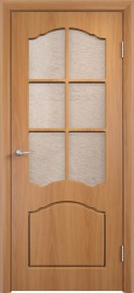 Фото -   Межкомнатная дверь ПВХ "Альфа", по, миланский орех   | фото в интерьере