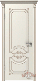 Фото -   Межкомнатная дверь "Милана", пг, слоновая кость, патина капучино   | фото в интерьере