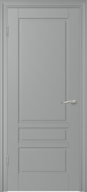 Фото -   Межкомнатная дверь "Скай-3", пг, серый   | фото в интерьере