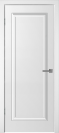 Фото -   Межкомнатная дверь "УНО-1", пг, белый   | фото в интерьере