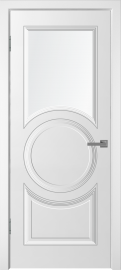 Фото -   Межкомнатная дверь "УНО-5", по, белый   | фото в интерьере