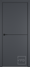 Фото -   Межкомнатная дверь "URBAN 1", пг,  onyx Black mould 4-хBE   | фото в интерьере